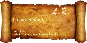 Lajos Róbert névjegykártya